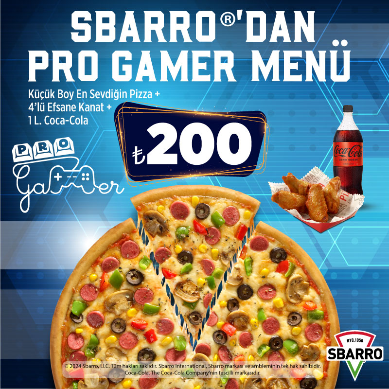 Sbarro®’ dan Pro Gamer Menü!