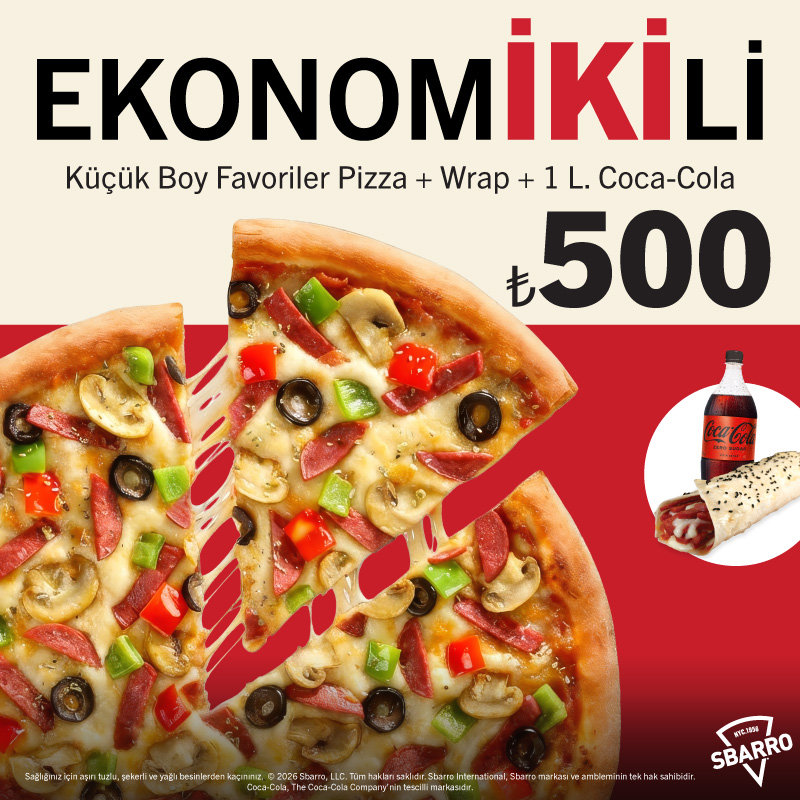 Sbarro®’dan 2 Kişilik Ekonomİkili Menü