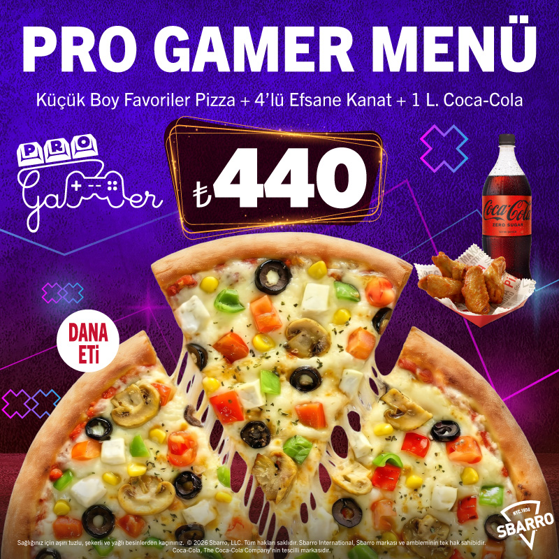 Sbarro®’ dan Pro Gamer Menü!