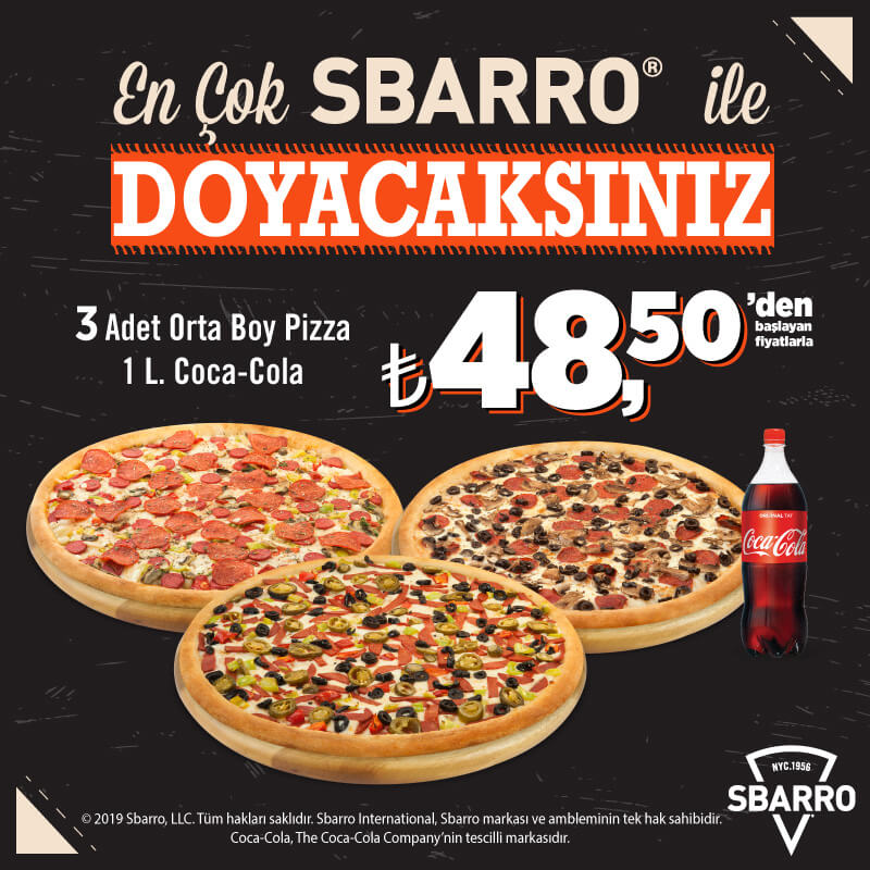En Çok Sbarro® İle Doyacaksınız Kampanyalar Sbarro Türkiye