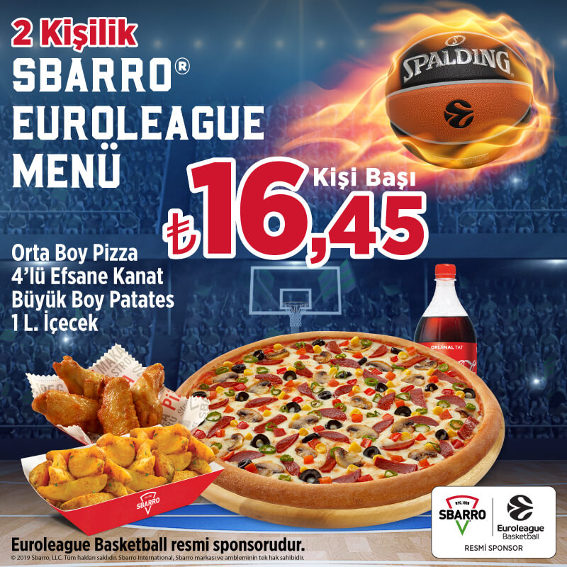 Euroleague Heyecanını Sbarro® ile yaşa!