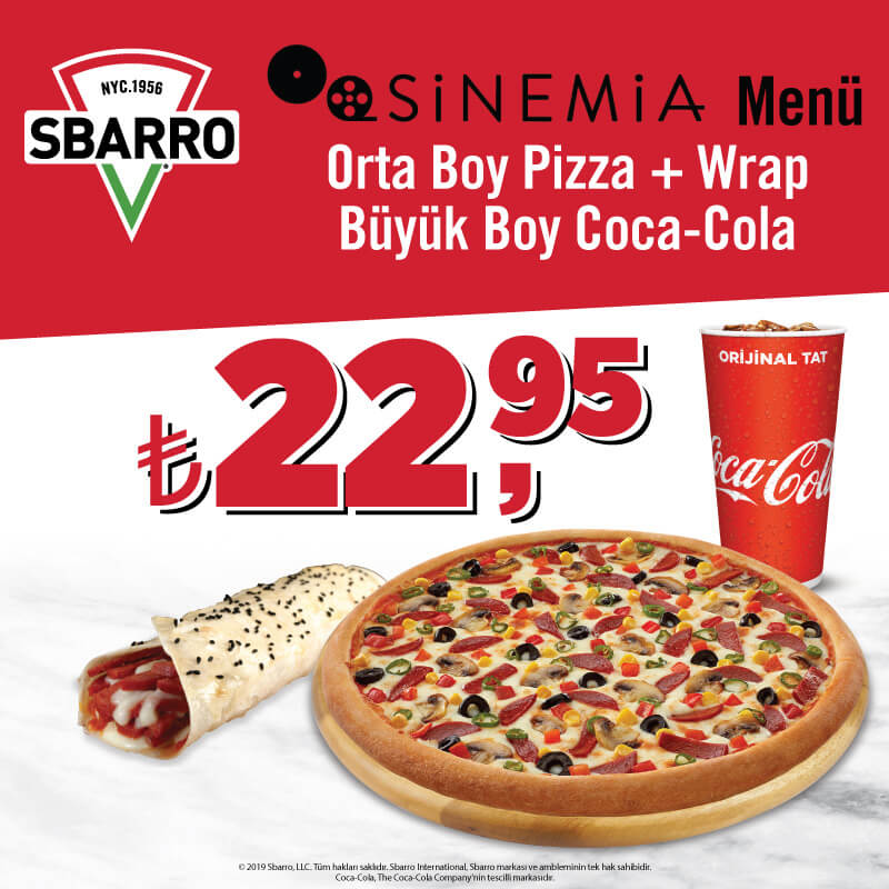 Sbarro®’dan Sinemia Menü