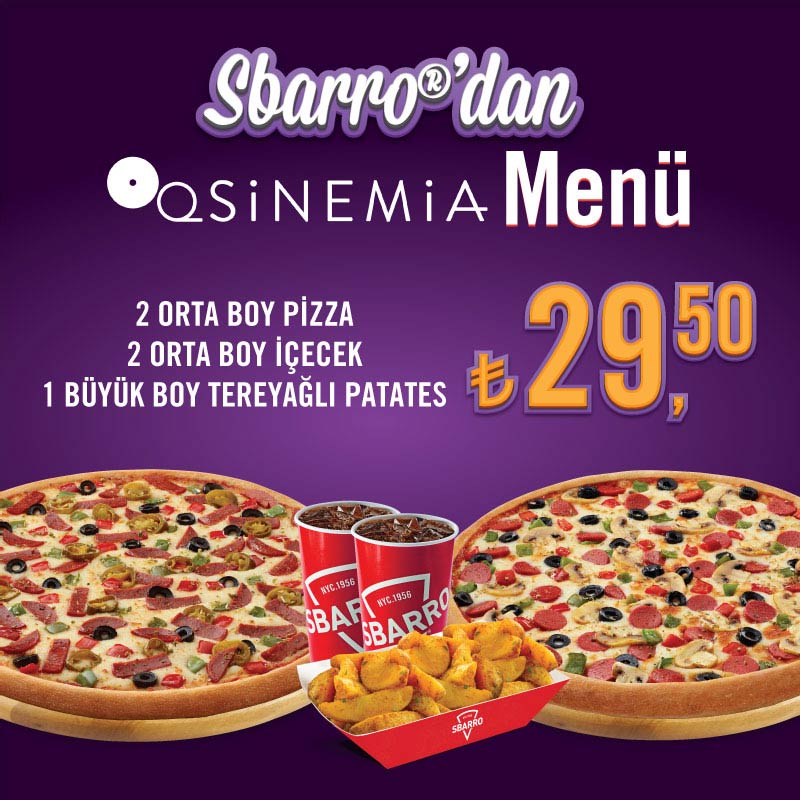 Sinemia Menü Sadece 29,50 TL